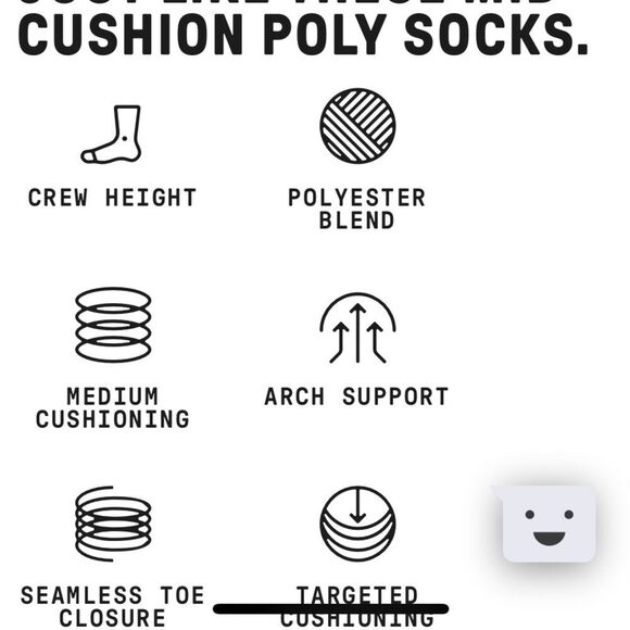 STANCE HARIBO NWT XSTANCE POLY CREW COLOR MULTI SIZE LARGE CASUAL MID CUSHION - Picture 6 of 8